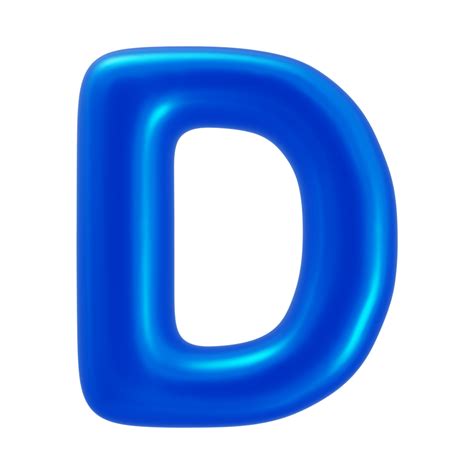 3d Alphabet Letter D With Blue Color 35898414 Png