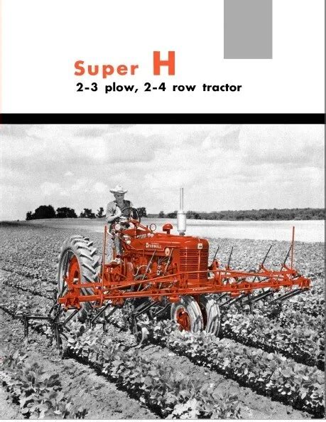 International Harvester Mccormick Farmall Super H Tractor Color Dealer