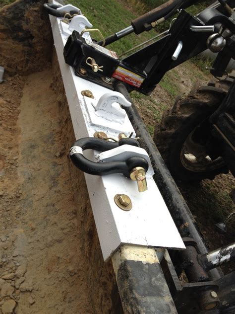 Close Up Of Homemade Tractor Bucket Hitch And Chain Lift Unit Tractor