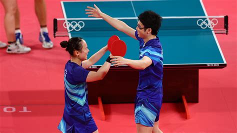Table Tennis Chinese Japanese Pairs Make First Mixed Doubles Final
