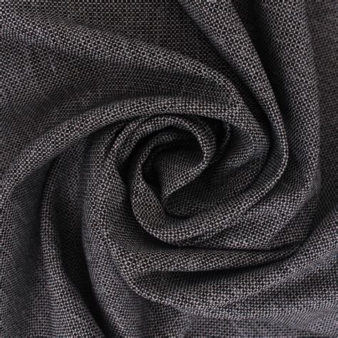 Ashby Flat Woven Charcoal Chenille Upholstery Fabric