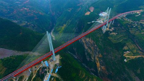 Chinas Beipanjiang Bridge Known As The Worlds Tallest Bridge Has