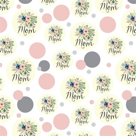 Mom With Flowers Mothers Day Premium T Wrap Wrapping Paper Roll