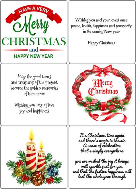 Peel Off Christmas Verses 4 Sticky Verses For Handmade Cards And Crafts