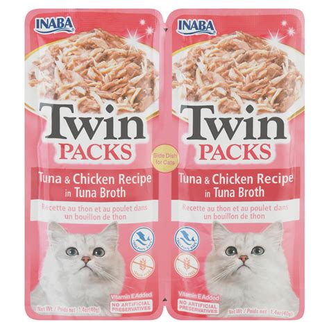 Save On Inaba Twins Side Dish For Cats Tuna And Chicken Recipe In Tuna Broth 2 Ct Order Online