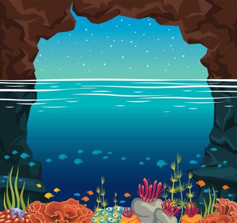 Best Underwater Cave Illustrations Royalty Free Vector Graphics And Clip