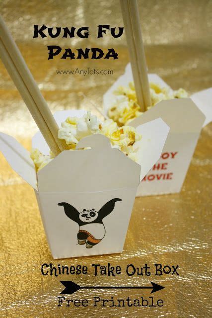 Free Printable Kung Fu Panda Chinese Take Out Box Kung Fu Panda Party