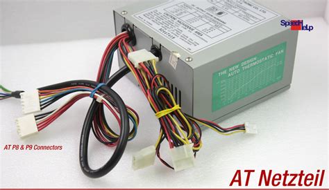 At Computer Pc Power Supply Alimentatore Psu P8 P9 Connector Xt 286 386