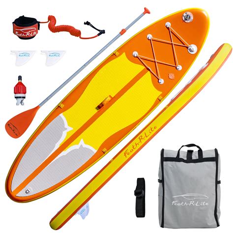 Feath R Lite Orange Stand Up Inflatable Folding Paddle Board Sup