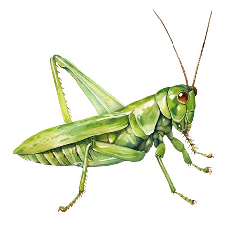 Watercolor Grasshopper Clip Art Watercolor Insect Bug Png
