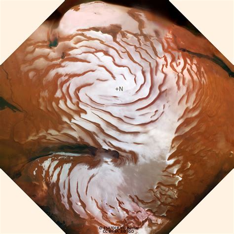 ESA Releases Stunning Mosaic of Mars’ North Pole | Space Exploration