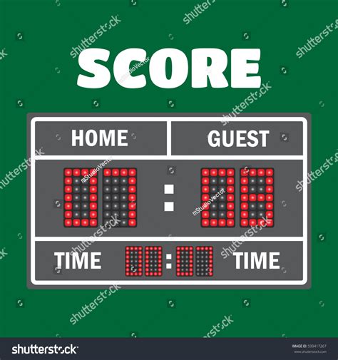 Sport Illustration Scoreboard Score Game Display เวกเตอร์สต็อก ปลอด