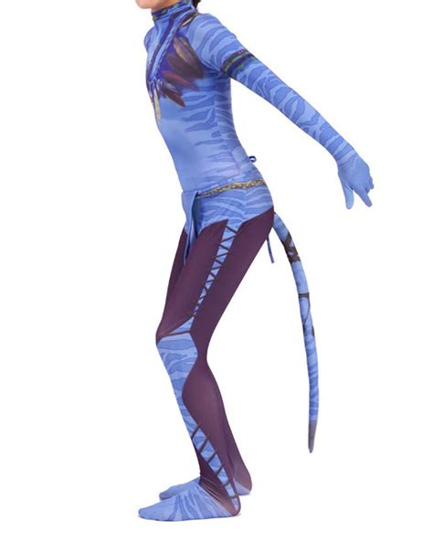 Avatar Girls Neytiri Cosplay School Play Bodysuit Kids Costume Fadcoco