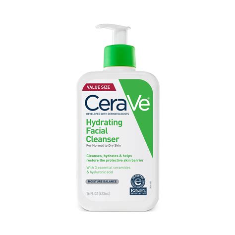Cerave Hydrating Facial Cleanser Fragrance Free With Hyaluronic Acid