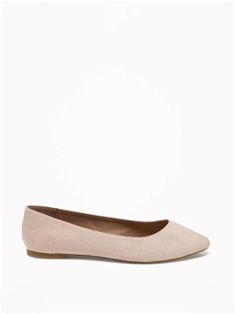 Faux Suede Pointy Ballet Flats For Women Old Navy