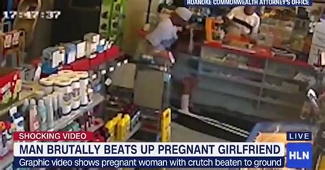 Thug Viciously Batters Pregnant Girlfriend On Crutches To The Floor
