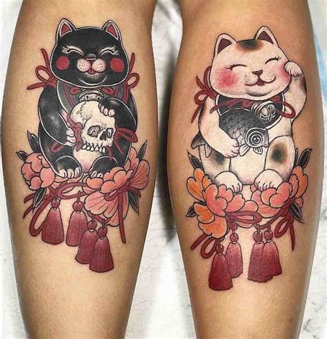 Fortune Cat Japanese Tattoo By Som Nakburin Tattoo Insider