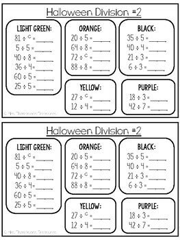 halloween division math mystery picture activities   thompsons