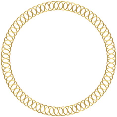 زخرفة دائرية ذهبية Png