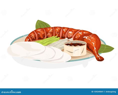 Peking Duck Food Outline Icon Cartoon Vector 130152157