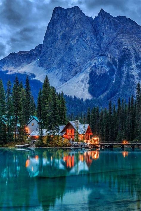 Emerald Lake En Parque Nacional Yoho Columbia Británica Canadá