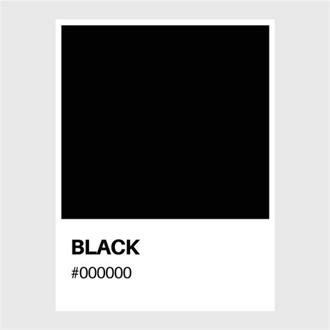 Black Color Palette Pantone Minimalism Digital Art By Francisco