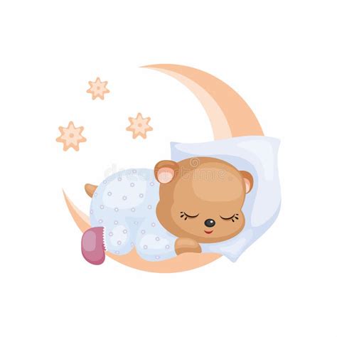 Teddy Bear Sleeping Moon Stock Illustrations 852 Teddy Bear Sleeping