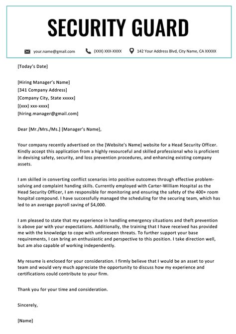 『ˢᴷ』 • ҟ モ れ 乙 ö ࿐. Security Guard Cover Letter Resume Genius for Olden Day ...