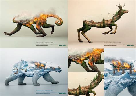 Destroying Nature Is Destroying Life Posters Against Environmental