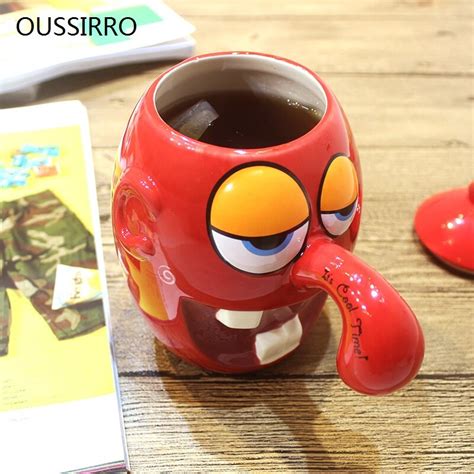 OUSSIRRO Creative Kilo Coloured Drawing Ceramic Mug Mass Capacity With ...