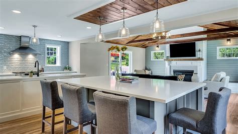 Modern Farmhouse Transformation Open Concept Kitchen Living Room
