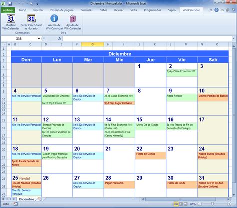 Descargar Calendario En Excel Image To U