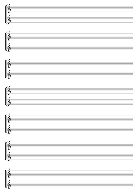 The printable manuscript paper on this website is easy to use and it is ideal for musical notation. 10 Best Printable Blank Note Sheets - printablee.com