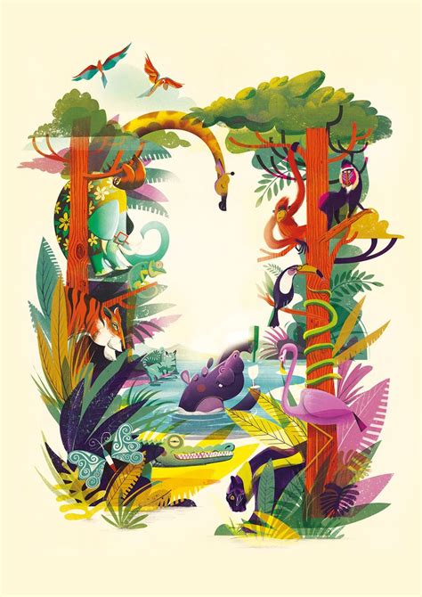Jungle Illustration On Behance Jungle Illustration Illustration