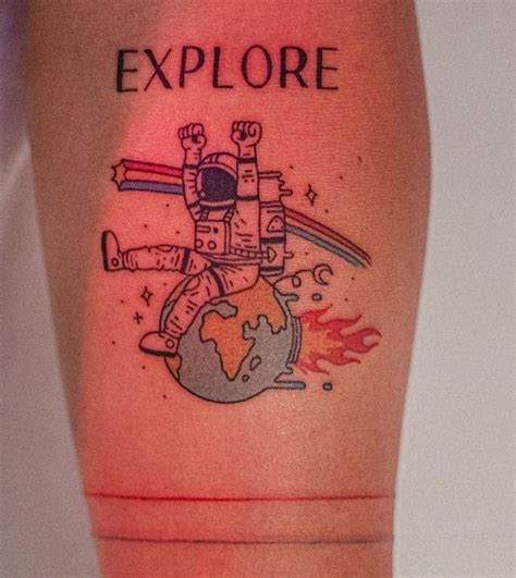 Astronaut Tattoo Neck Tattoos Women Astronaut Tattoo Tattoos For Women