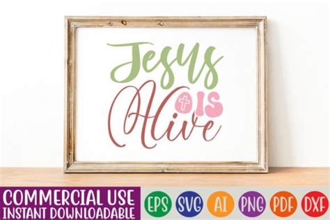 Jesus Is Alive Graphic By Designrt · Creative Fabrica