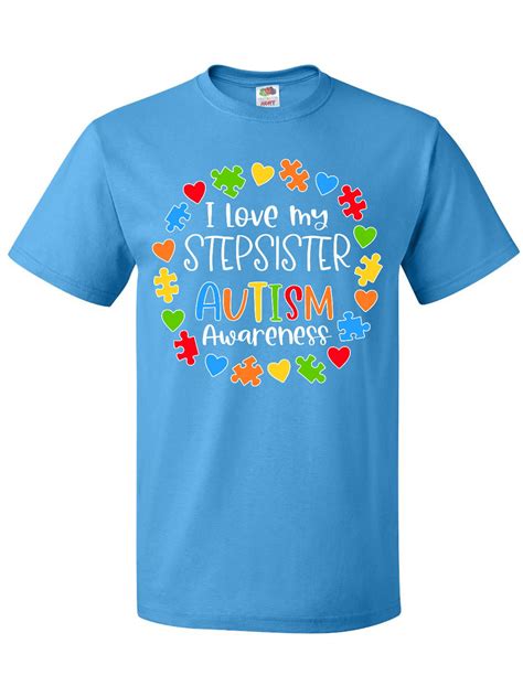 Inktastic I Love My Stepsister Autism Awareness T Shirt