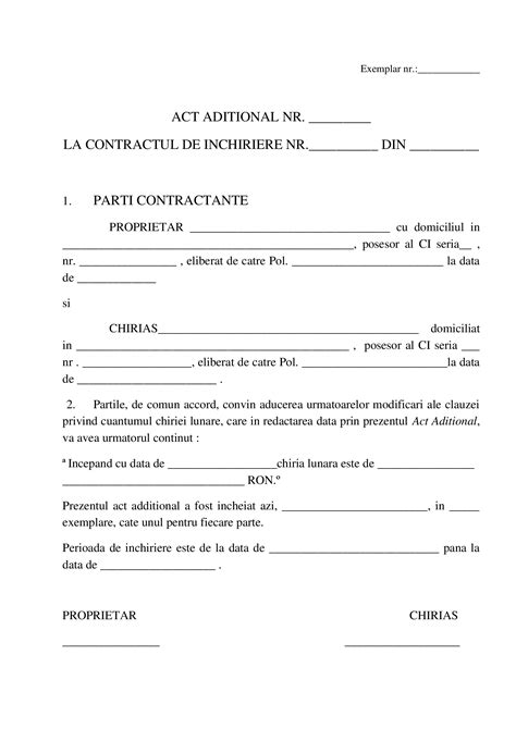 Doc Act Aditional Contract De Inchiriere Dokumen Tips