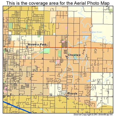 Aerial Photography Map Of Choctaw Ok Oklahoma