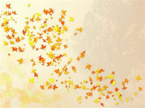 Falling Leaves Nature Template Free Ppt Backgrounds For Your Powerpoint