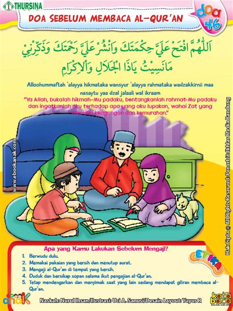 3.ingatlah dan kuduskanlah hari sabat: Belajar Adab dan Doa Sebelum Membaca Al Quran | Ebook Anak ...