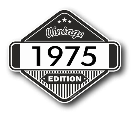 Vintage Edition 1975 Classic Retro Cafe Racer Design External Vinyl Car