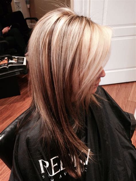 Hair Color Underneath Blonde Highlights And Lowlights With Dark Underneath Fonewall