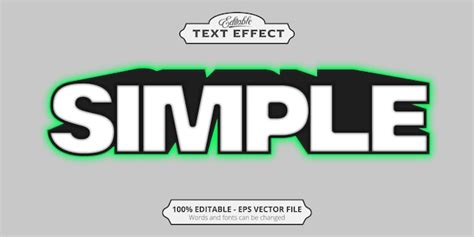 Premium Vector Editable Text Effect Simple Text