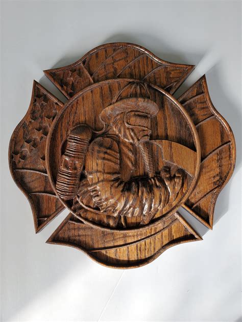 Handmade Wood Maltese Cross Firefighter Flag Provincial Etsy