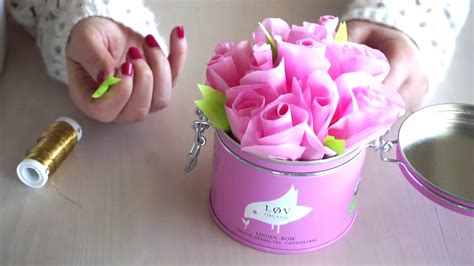 Kleine Rosen Zur Dekoration Diy Blumen Aus Seidenpapier Basteln Youtube