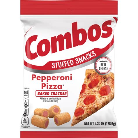 Combos Pepperoni Pizza Cracker Baked Snacks 63 Oz Bag Combos®