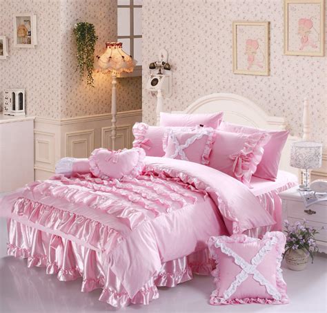 Free Shipping Luxury Romantic Beautiful Princess Comforter Setsruffle