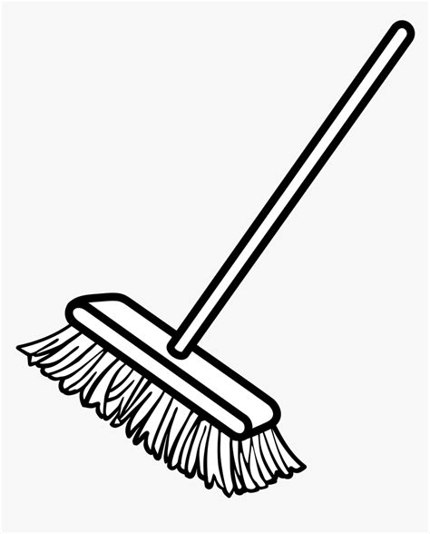 Broom Dustpan Clip Art Broom Clipart Black And White Hd Png Download