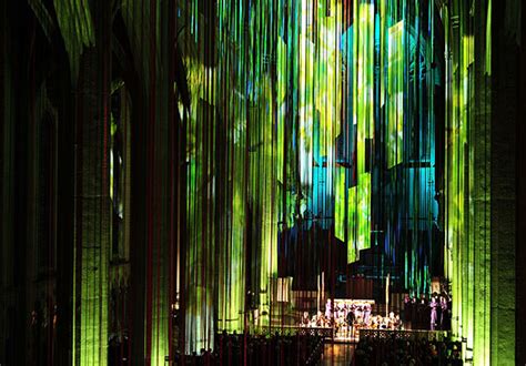 20 Miles Of Multicolored Ribbons Fall From Grace Cathedral‘s Ceilings